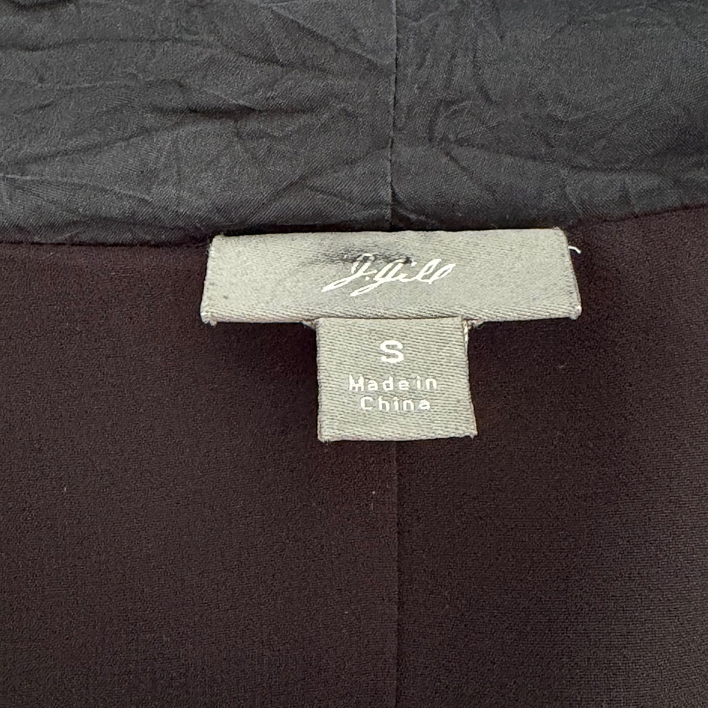J. Jill 100% Silk Wrap Maxi Dress Crinkle Black Minimalist Goth Old Money S EUC - Picture 8 of 13